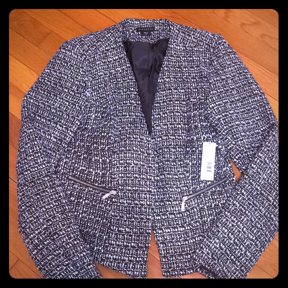 Black and White Blazer NWT